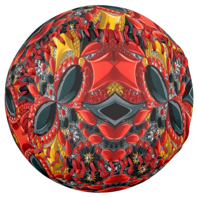 Softball ball with Germany Colours Design (Front Left)