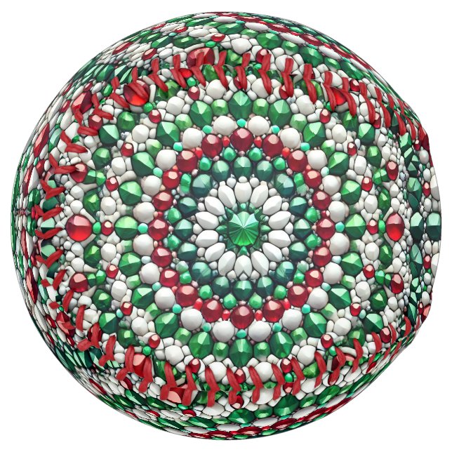 Softball ball with Italian Colours Design (Front Left)