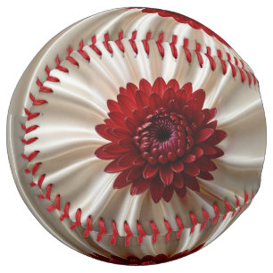 Softball ball with Japanase Colours Design