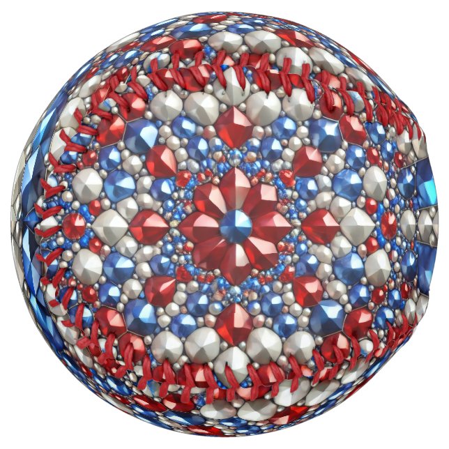 Softball ball with Netherlands Colours Design (Front Left)