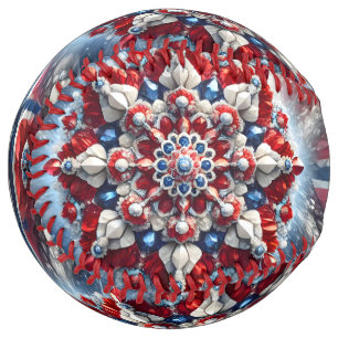 Softball ball with Norway Colours Design