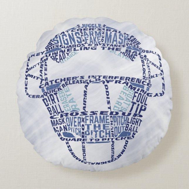 Softball Baseball Catcher's Mask Pillow (Front)