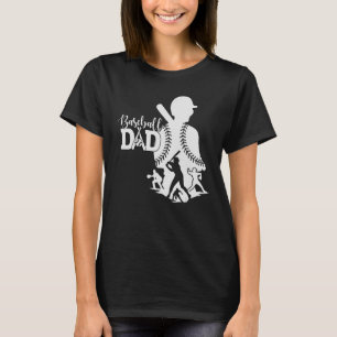 Softball Baseball Dad Retro Vintage Ball Father' T-Shirt