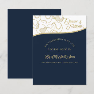 Softball Baseball Gold Celebration Invitation