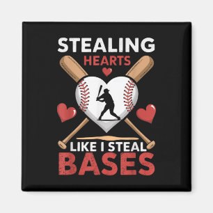 Softball Baseball Stealing Hearts Like I Steal Bas Magnet