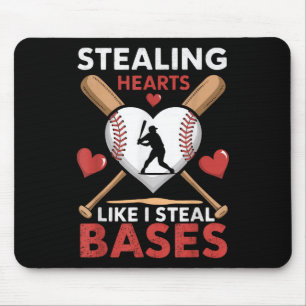 Softball Baseball Stealing Hearts Like I Steal Bas Mouse Mat