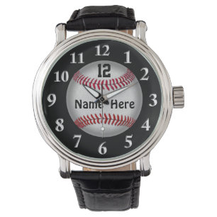 Softball Baseball Watches, YOUR NAME and NUMBER Watch