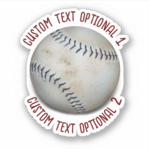 Softball Baseball With Text