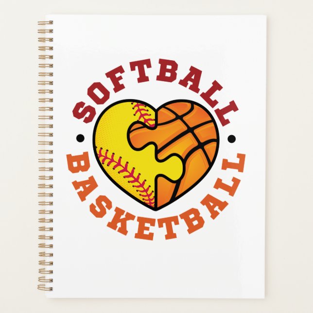 Softball Basketball Heart Planner (Front)