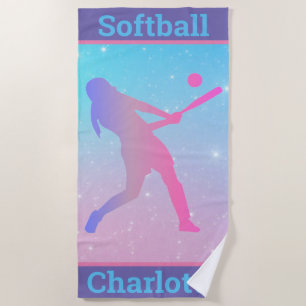 Softball Beach Towel