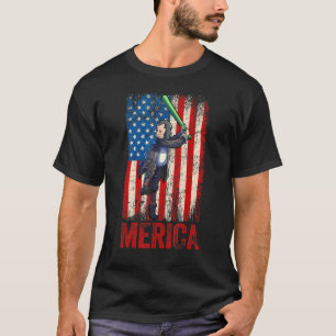 Softball Benjamin Franklin 4th Of July Women Ameri T-Shirt