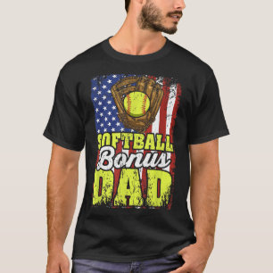 Softball bonus dad baseball dad softball player T-Shirt