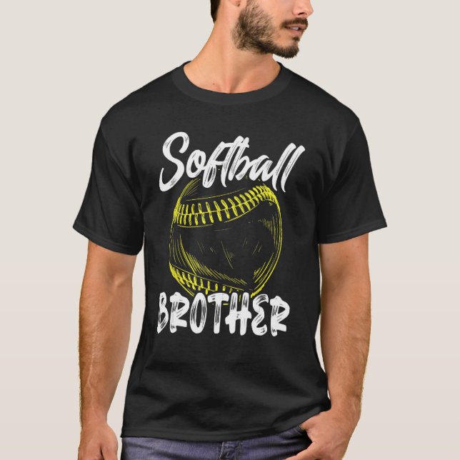Softball Brother For Men Family Matching Players F T-Shirt (Front)