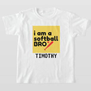 Softball Brother T-shirt Personalise Custom Unisex