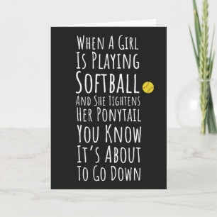 Softball Cards For Girls Sports Batter Athletic