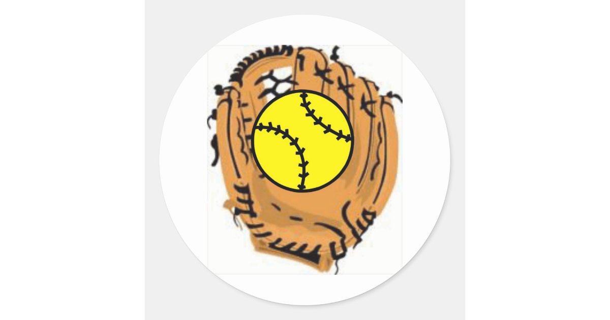 Softball Catcher Classic Round Sticker Zazzle