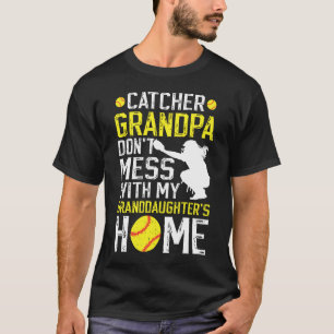 Softball Catcher Grandpa Funny Softball Catcher Gr T-Shirt