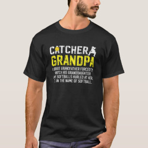 Softball Catcher Grandpa Of A Softball Catcher Def T-Shirt