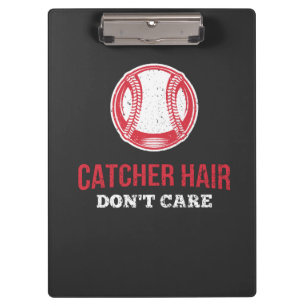 Softball - Catcher Hair Don't Care Clipboard
