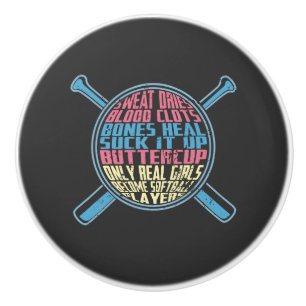Softball Ceramic Knob