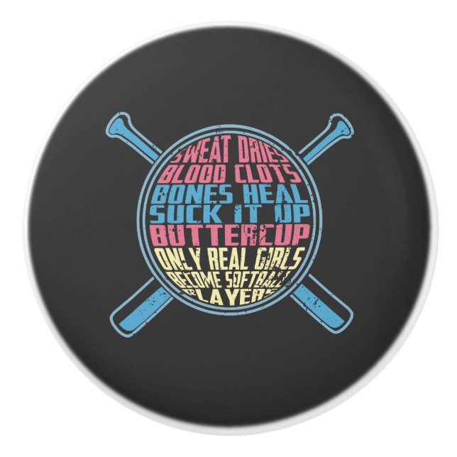 Softball Ceramic Knob (Front)