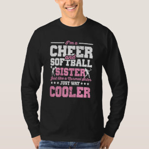 Softball Cheer Graphic Women Sisters Cheerleader T-Shirt