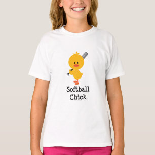 Softball Chick Kids Ringer Tee