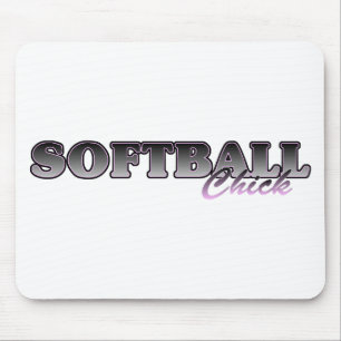 Softball Chick Mouse Mat