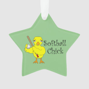 Softball Chick Ornament