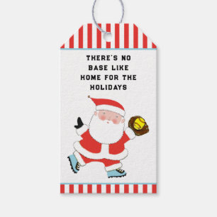 Softball Christmas Gift Tags