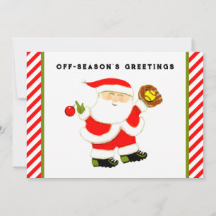 Softball Christmas Holiday Card