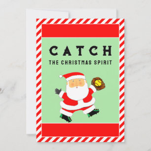 Softball Christmas Holiday Card