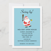 Softball Christmas Holiday Party Invitation