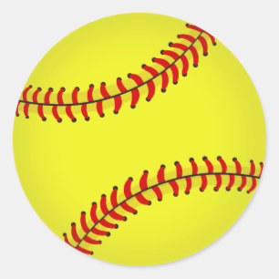 Softball Classic Round Sticker