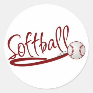Softball Classic Round Sticker