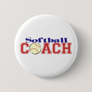 Softball Coach 6 Cm Round Badge