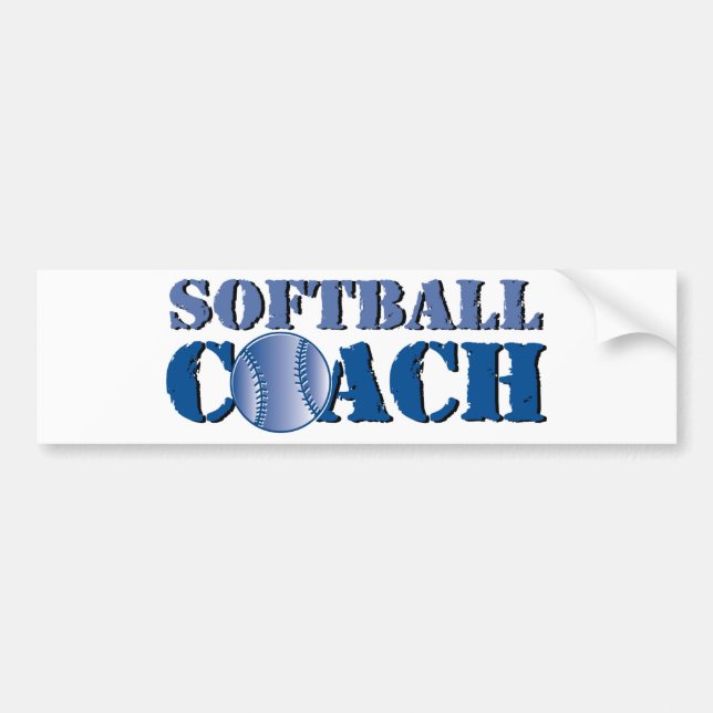 Softball Coach Bumper Sticker (Front)
