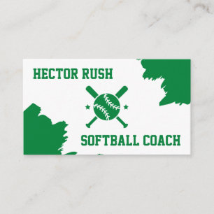 Softball coach  business card