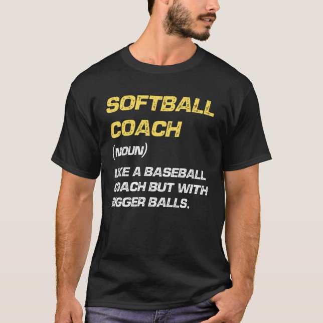 Softball Coach Defenition Softball Trainer T-Shirt (Front)