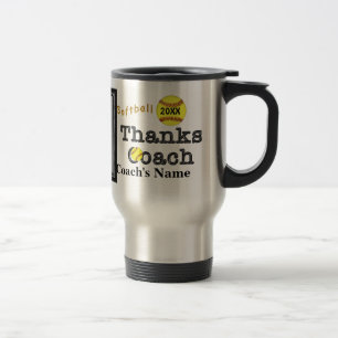 Softball Coach Gift Ideas Personalised Team PHOTO Travel Mug