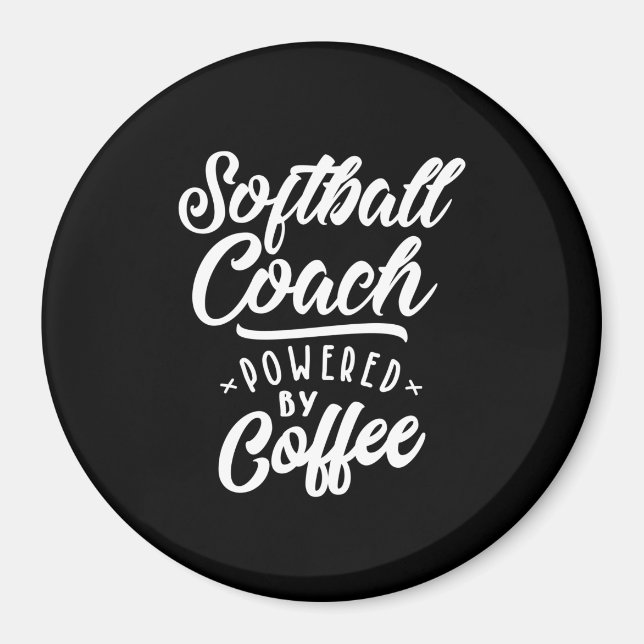 Softball Coach Job Title Gift Magnet (Front)