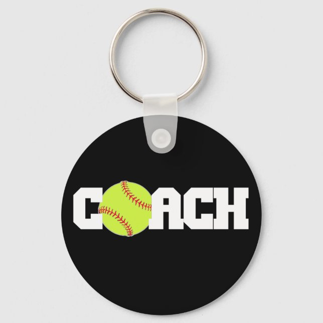 Softball Coach Key Ring (Front)