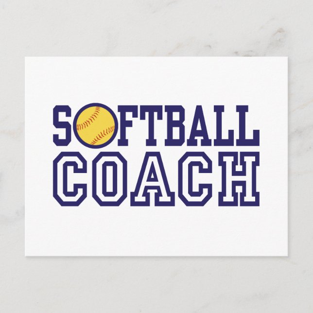 Softball Coach Postcard (Front)