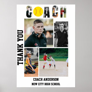 Softball Coach Senior Night Graduation Poster