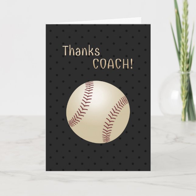 Softball Coach Thank You Card (Front)