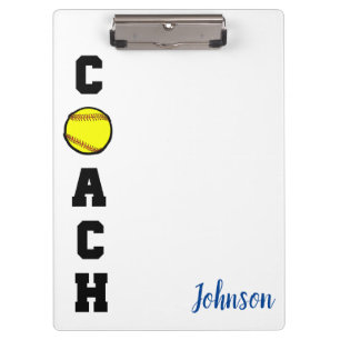 Softball coach thank you gift clipboard clip board