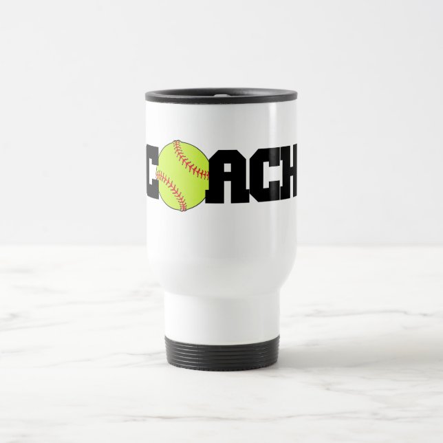 Softball Coach Travel Mug (Center)