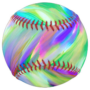 Softball Colourful digital art splashing