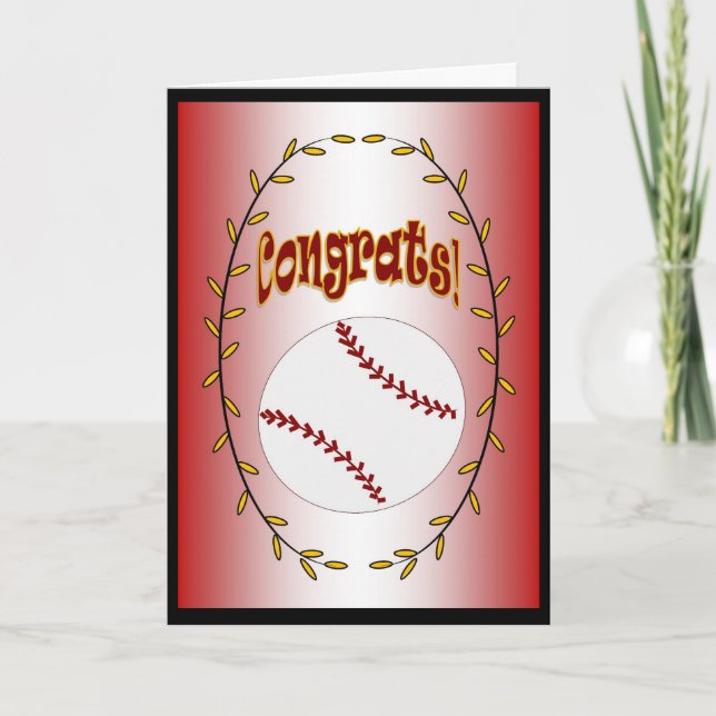 Softball - Congrats! Card (Front)