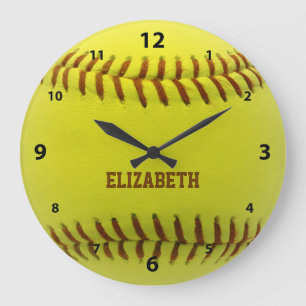 Softball Custom Ball Wall Clock
